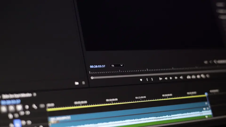 Forensic video verification lab analyzing microscopic pixel artifacts on suspicious video